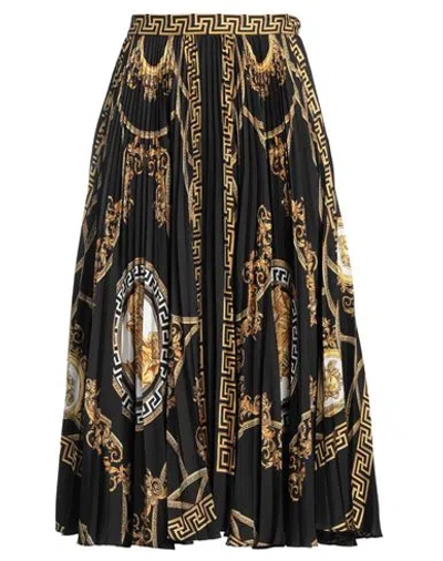Versace Woman Midi Skirt Black Size 4 Polyester