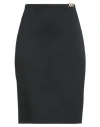 Versace Woman Midi Skirt Black Size 6 Virgin Wool, Elastane In Black