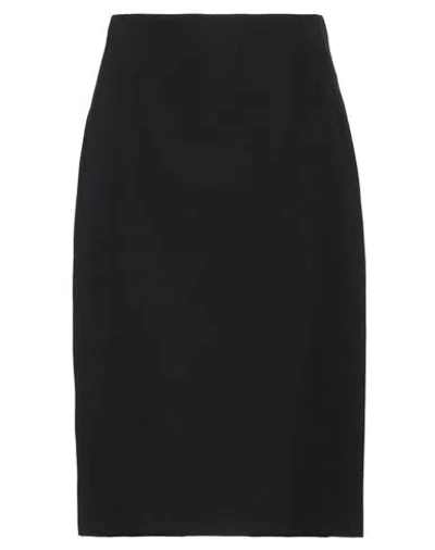 Versace Woman Midi Skirt Black Size 8 Virgin Wool