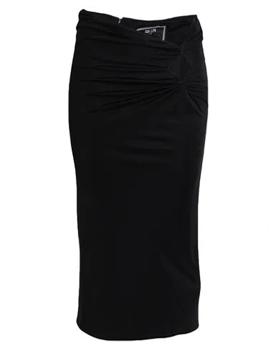 Versace Woman Midi Skirt Black Size 8 Viscose
