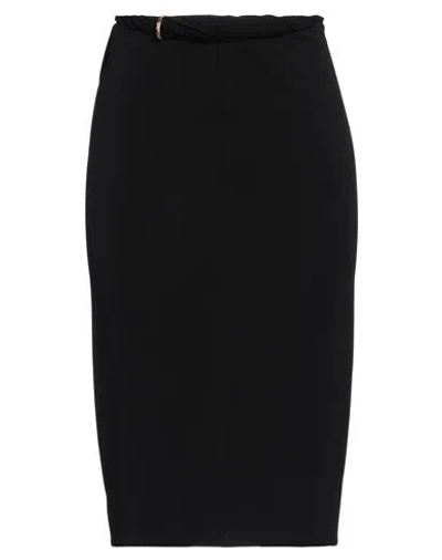 Versace Woman Midi Skirt Black Size 8 Viscose, Elastane