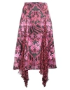 Versace Woman Midi Skirt Garnet Size 2 Silk In Red