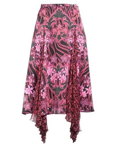 Versace Woman Midi Skirt Garnet Size 2 Silk In Red