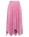 Versace Woman Midi Skirt Pink Size 10 Polyester In Pink
