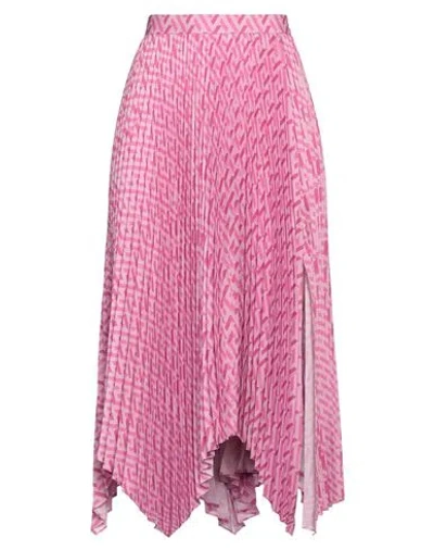 Versace Woman Midi Skirt Pink Size 10 Polyester