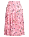 Versace Woman Midi Skirt Pink Size 4 Viscose, Silk In Pink