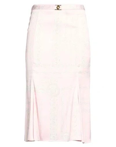 Versace Woman Midi Skirt Pink Size 4 Polyester