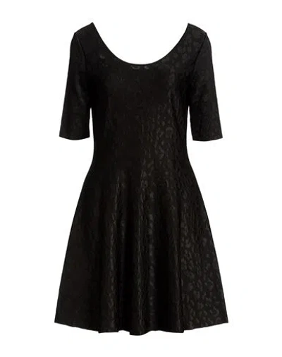 Versace Woman Mini Dress Black Size 10 Viscose, Polyamide, Polyester, Elastane
