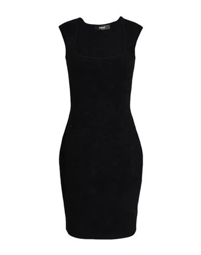 Versace Woman Mini Dress Black Size 12 Viscose, Cotton, Polyacrylic