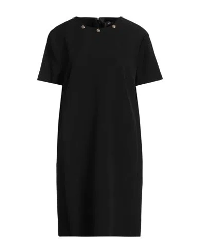 Versace Woman Mini Dress Black Size 14 Polyester, Elastane