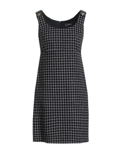 Versace Woman Mini Dress Black Size 14 Virgin Wool, Polyamide