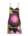 Versace Medusa-print Spaghetti-strap Dress In Black