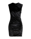 Versace Woman Mini Dress Black Size 4 Polyester, Elastane In Black
