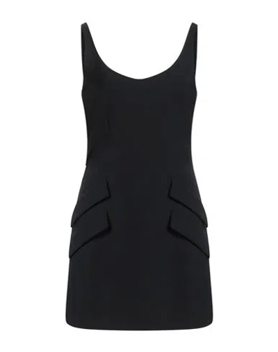 Versace Woman Mini Dress Black Size 6 Polyester, Virgin Wool, Elastane, Polyamide