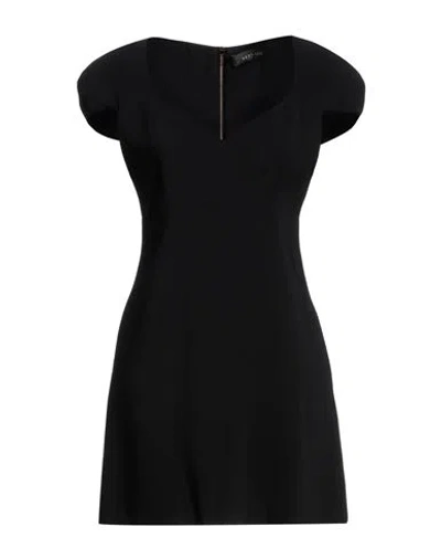 Versace Woman Mini Dress Black Size 6 Viscose, Elastane