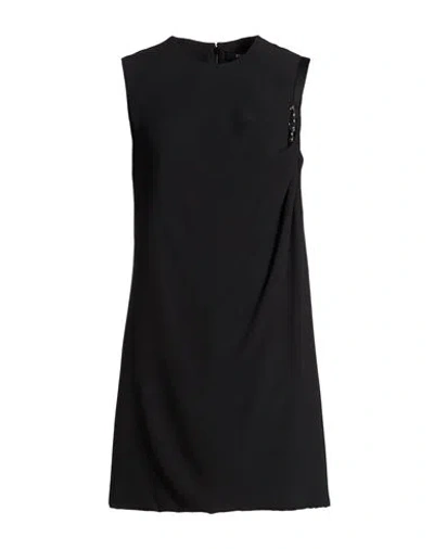 Versace Woman Mini Dress Black Size 8 Acetate, Viscose