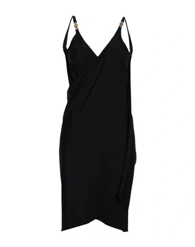 Versace Woman Mini Dress Black Size 8 Polyamide, Elastane