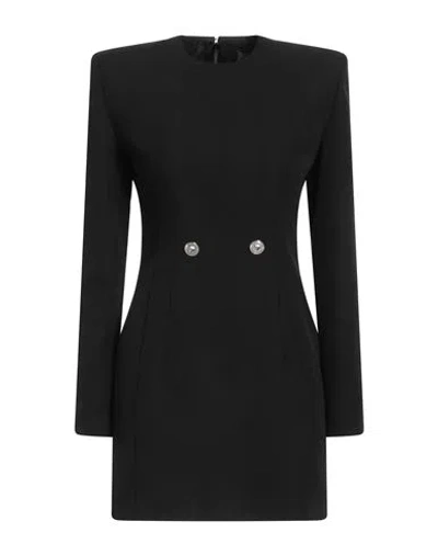 Versace Woman Mini Dress Black Size 8 Virgin Wool