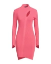Versace Woman Mini Dress Coral Size 8 Viscose, Elastane In Red