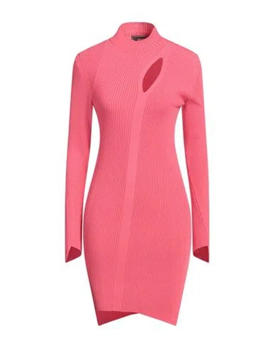 Versace Woman Mini Dress Coral Size 8 Viscose, Elastane In Red
