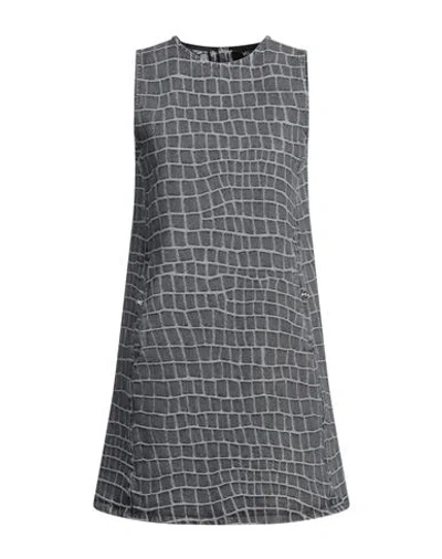 Versace Woman Mini Dress Grey Size 6 Cotton
