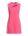 Versace Woman Mini Dress Magenta Size 4 Acetate, Viscose In Magenta