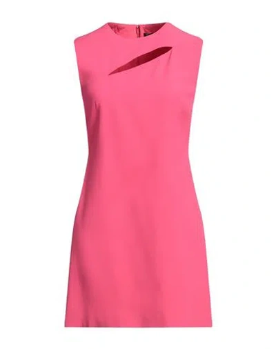 Versace Woman Mini Dress Magenta Size 4 Acetate, Viscose