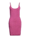 Versace Woman Mini Dress Magenta Size 12 Viscose, Polyamide, Elastane