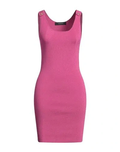 Versace Woman Mini Dress Magenta Size 8 Viscose, Polyester