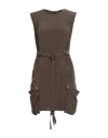 Versace Woman Mini Dress Military Green Size 6 Polyester In Green