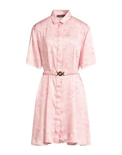Versace Woman Mini Dress Pink Size 14 Polyester