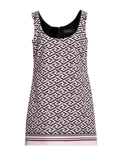Versace Woman Mini Dress Pink Size 8 Polyester, Elastane