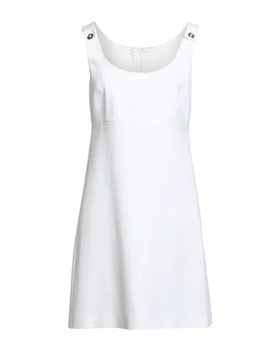 Versace Woman Mini Dress White Size 8 Acetate, Viscose