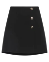 Versace Woman Mini Skirt Black Size 10 Acetate, Silk In Black