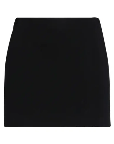 Versace Woman Mini Skirt Black Size 10 Silk, Wool, Viscose