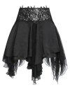 Versace Woman Mini Skirt Black Size 4 Polyester, Silk, Cotton