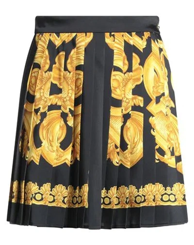 Versace Woman Mini Skirt Black Size 6 Polyester