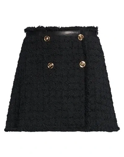 Versace Woman Mini Skirt Black Size 6 Virgin Wool, Mohair Wool, Polyamide
