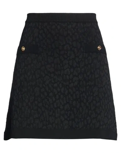 Versace Woman Mini Skirt Black Size 6 Viscose, Cotton, Polyester