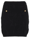 Versace Woman Mini Skirt Black Size 8 Viscose, Cotton, Polyester, Elastane, Polyamide In Black