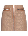 Versace Jacquard Pattern Mini Skirt In Beige