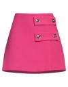 Versace Fuchsia Silk Blend Miniskirt In Pink