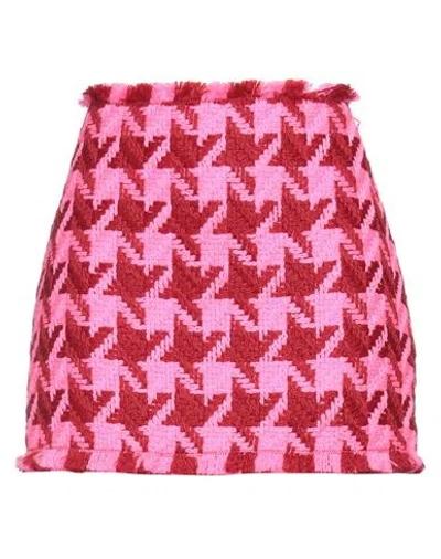 VERSACE VERSACE WOMAN MINI SKIRT FUCHSIA SIZE 8 VIRGIN WOOL, POLYAMIDE