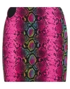 Versace Woman Mini Skirt Magenta Size 8 Viscose In Pink