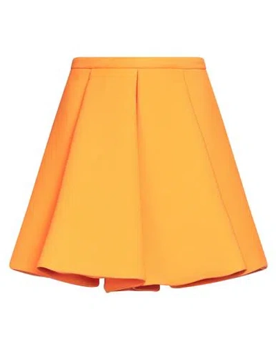 Versace Woman Mini Skirt Orange Size 6 Polyester