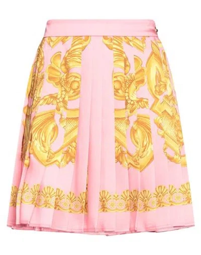 Versace Woman Mini Skirt Pink Size 10 Polyester