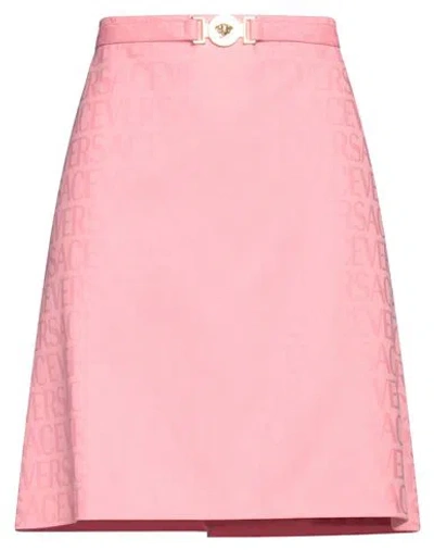 Versace Woman Mini Skirt Pink Size 12 Virgin Wool