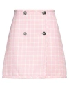 Versace Woman Mini Skirt Pink Size 4 Virgin Wool, Polyamide In Pink