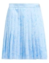 Versace Woman Mini Skirt Sky Blue Size 10 Polyester