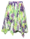 Versace Logo Orchid-print Pleated Asymmetric Skirt In White